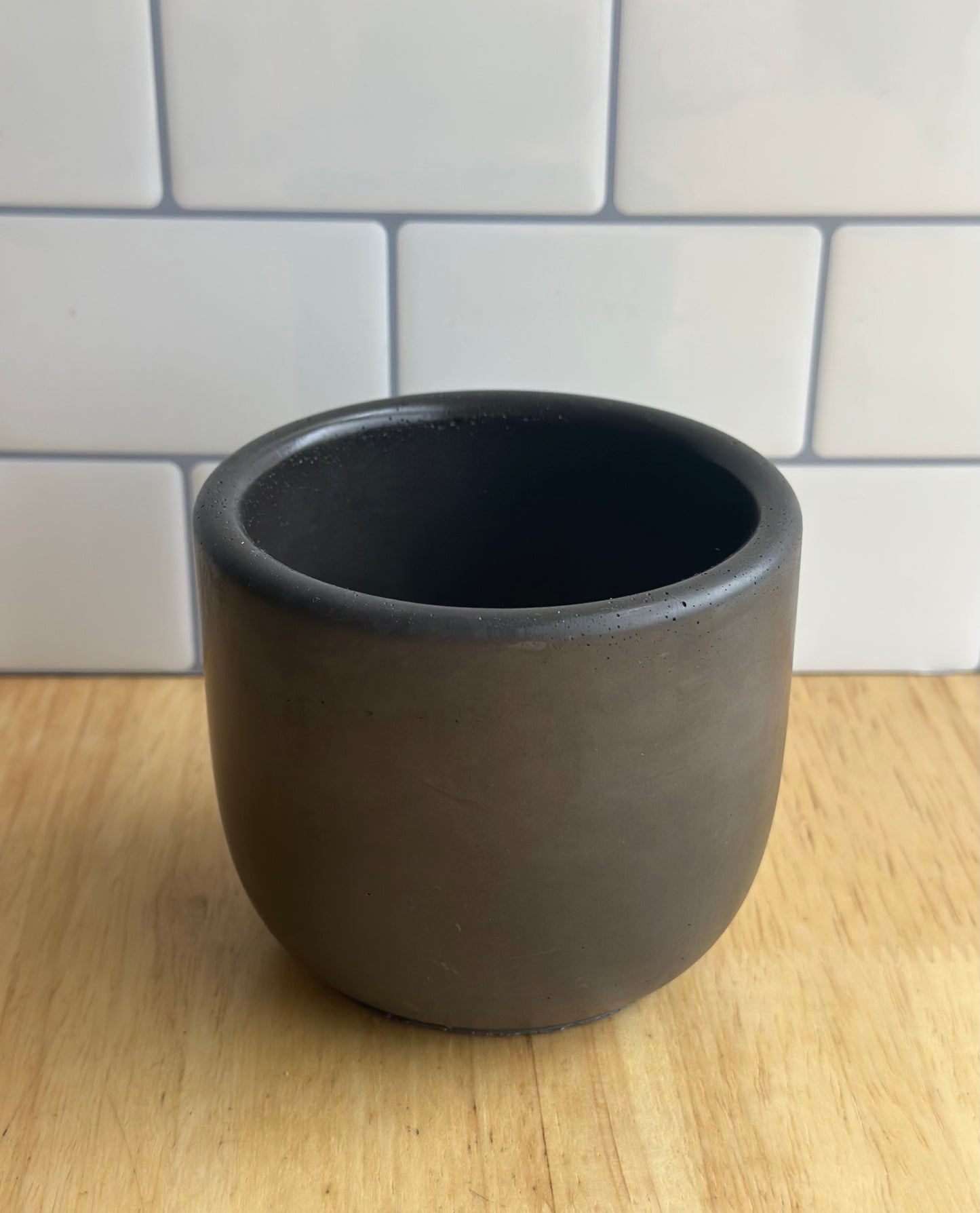 3" concrete planter