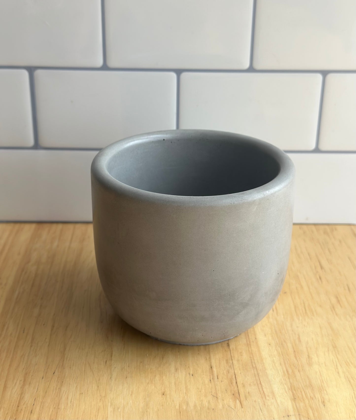 3" concrete planter