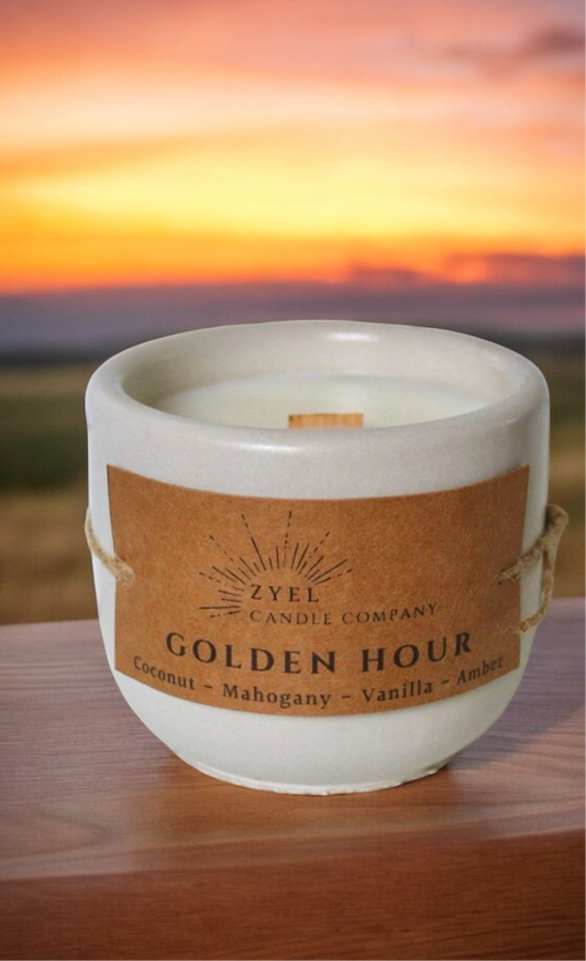 Golden hour candle