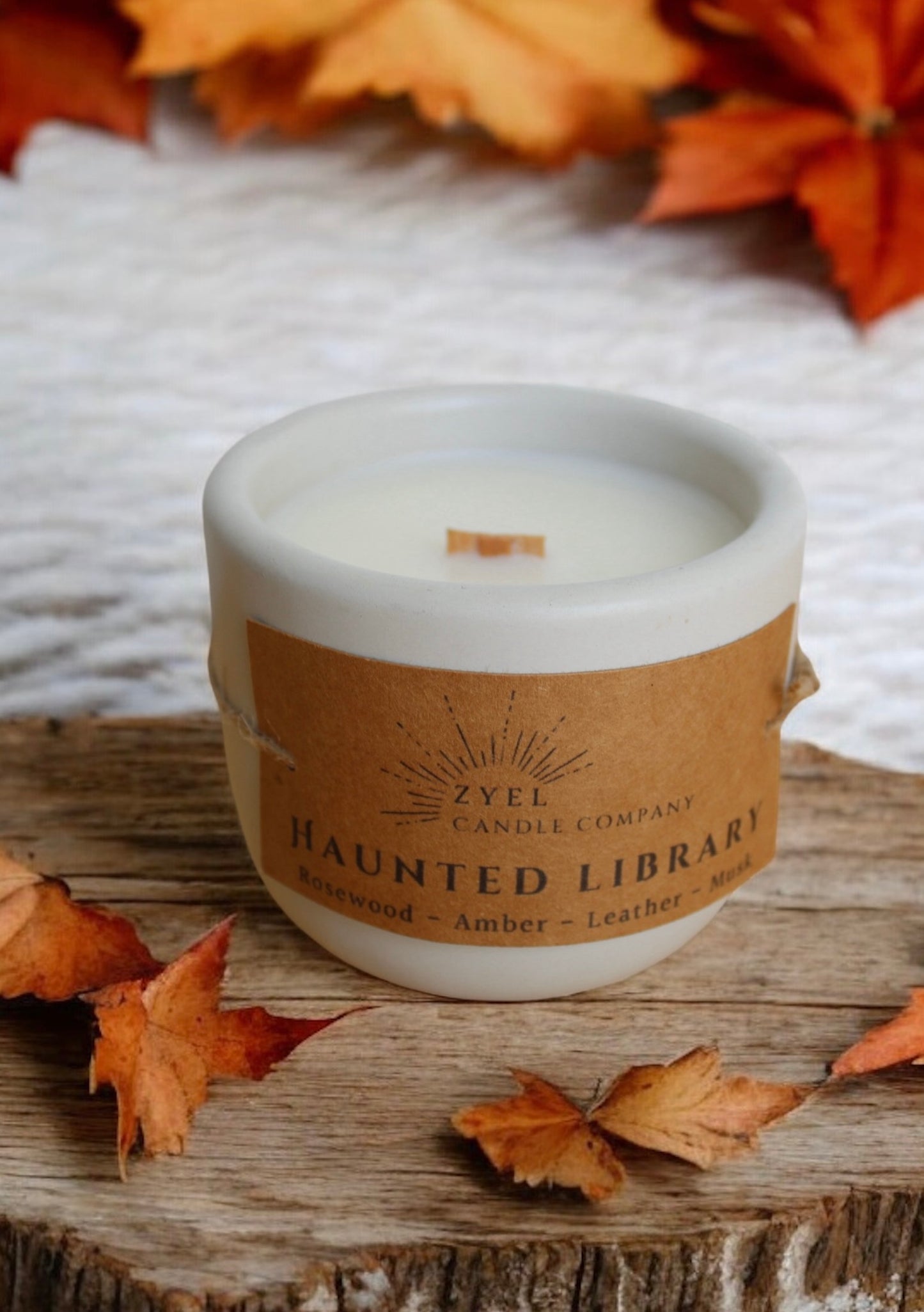 Haunted library candle